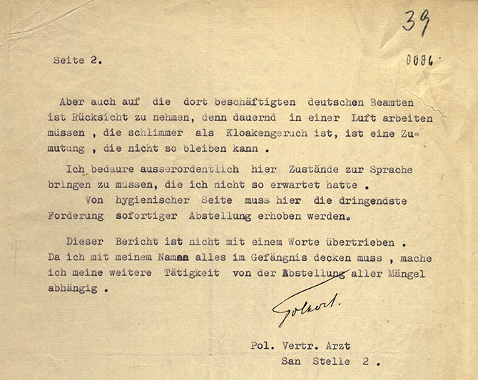 Schreiben an den leitenden Poilizeiarzt in Frankfurt am Main vom 22. Januar 1944 – Seite 2